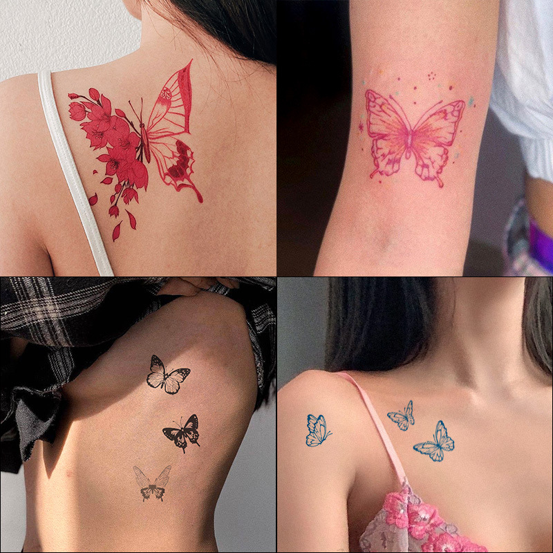 15 butterfly tattoo stickers waterproof...