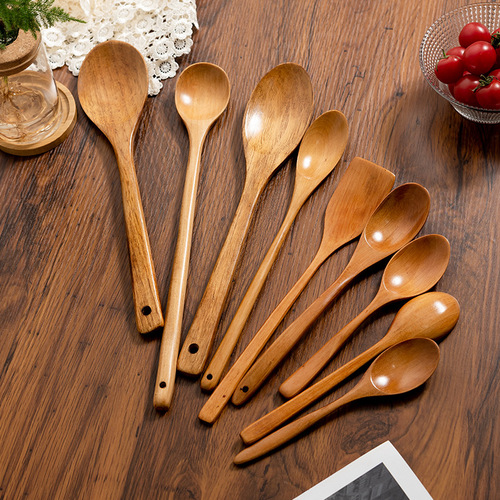 Ke wooden spoon coffee spoon milk tea stirring spoon honey spoon wooden spoon wooden spoon children's small wooden spoon wholesale baby spoon
