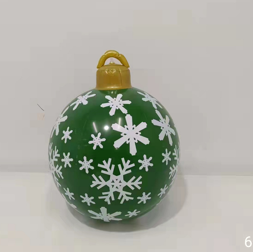 Navidad decoración globo 60cm diversión al aire libre vacaciones atmósfera impresión PVC inflable BOLA DE Navidad artesanía adornos