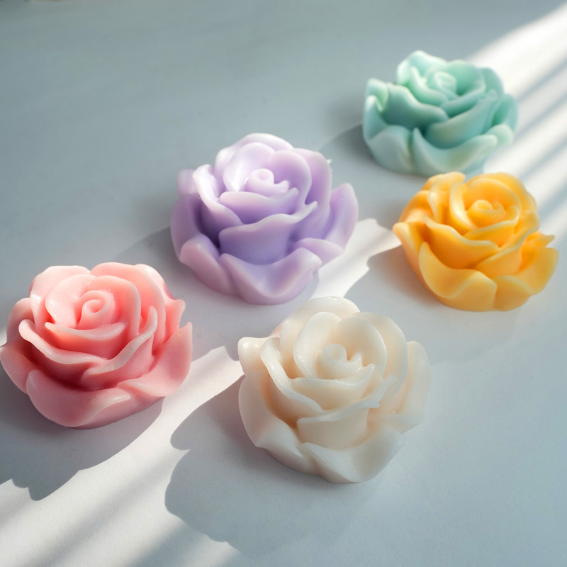 新しいバラの恋3d立体シリカゲルバラの花香薫ろうそくシミュレーション金型卸売り|undefined