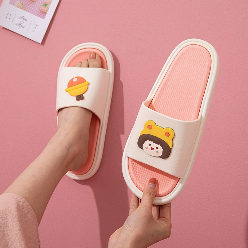 Премиум чувство пара холодные тапочки женские летние дома в помещении нескользящие в ванной комнате с толстым дном