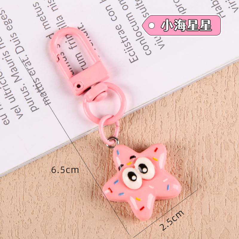 Nuevo estilo de dibujos animados estudiantes llaveros lindos colgantes de resina accesorios bolsos escolares amigos regalos llaveros al por mayor
