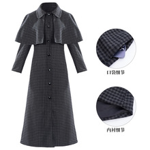 星期三第二季cos服装 万圣节扮演美剧亚当斯一家女主毛呢外套大衣