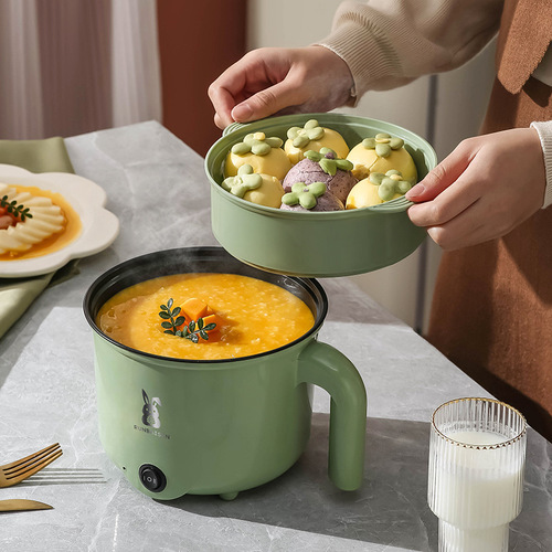Multifunctional electric cooking pot, electric hot pot, electric cooking pot, small electric pot, student dormitory pot, small pot, mini non-stick pot, steamer