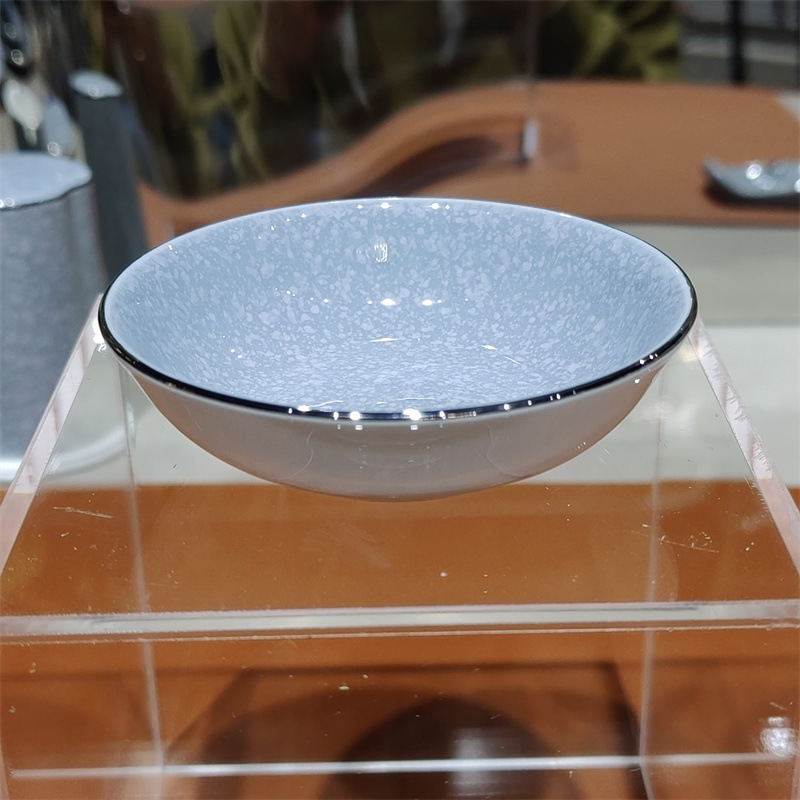 ホテル会場宴会場高級ボーンチャイナ色釉食器セット金縁雪片グレー新中式テーブル装飾直送|undefined