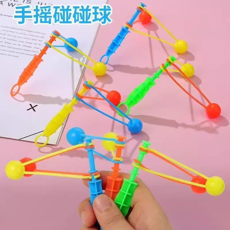 Children's Rotating Hand-Cranked Bumper Ball Kindergarten Small Gift Crackle Ball Student Prize Collision Ball Tata Ball Toy
