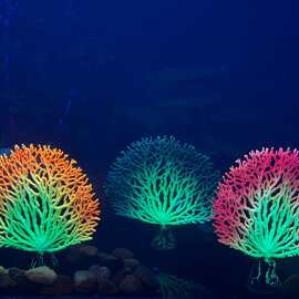 夜光仿真珊瑚荧光海铁树鱼缸盆景造景水族箱装饰品水生植物摆件