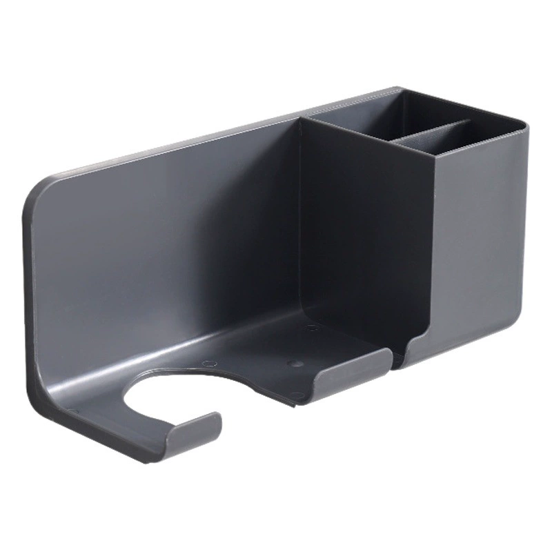 Кронштейн для фена Подвесная стойка для фена для ванной комнаты без перфорации Многофункциональная стойка для хранения для ванной комнаты Стойка для фена