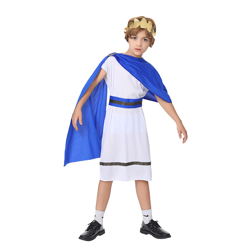 万圣节古希腊衣服宙斯罗马礼服儿童节演出服cosplay 王子公主套装