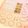 24 grid 970pcs 24 grid ABS pearl set pentagram Crown Crown Love Blocks Large Dipples DIY bracelet