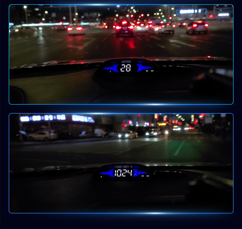 New cross-border car HUD high-definition head-up display, car OBD outdoor off-road vehicle water temperature and fuel consumption head-up display