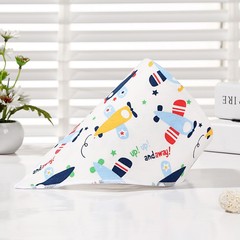 2024 New Knitted Cotton Infant Cartoon Triangular Bandana Baby Snap Double-sided Saliva Triangular Bandana Children's Triangular Bandana