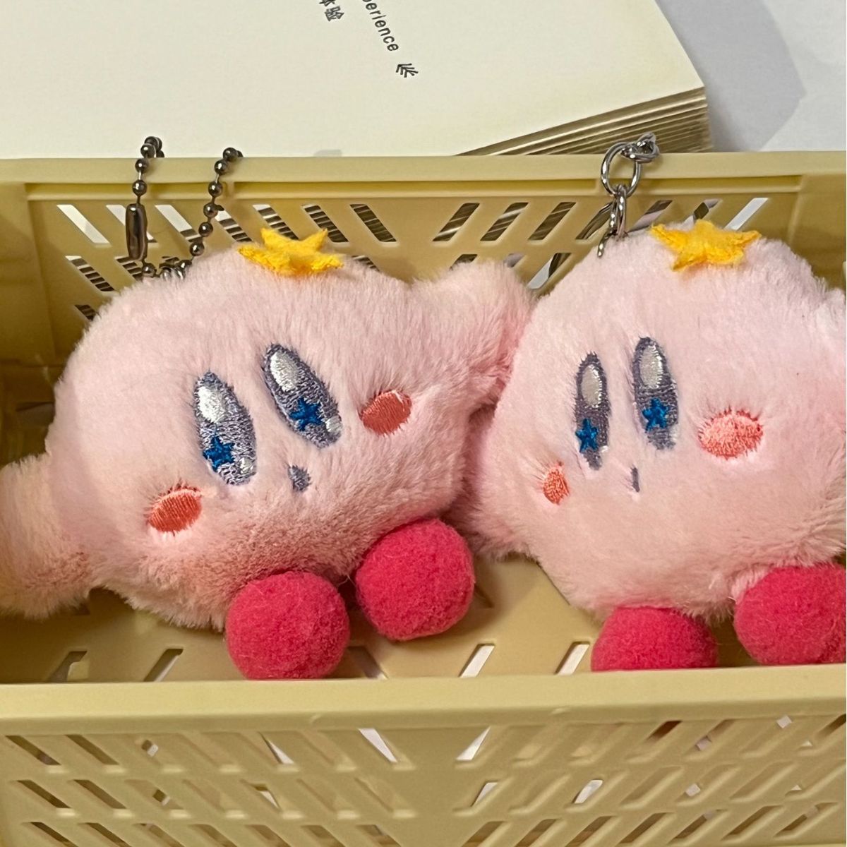 Kirby School Bag Pendant Little Red Book Cartoon Keychain Female Big Eyes Handmade Cute Doll Gift Wholesale