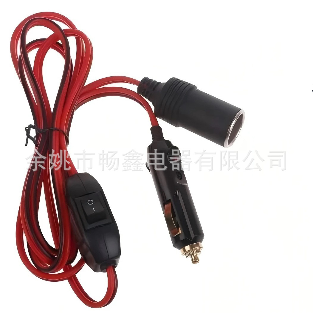 厂家直销 车载点烟器 点烟器母座 带开关 汽车使用 适配器 电缆