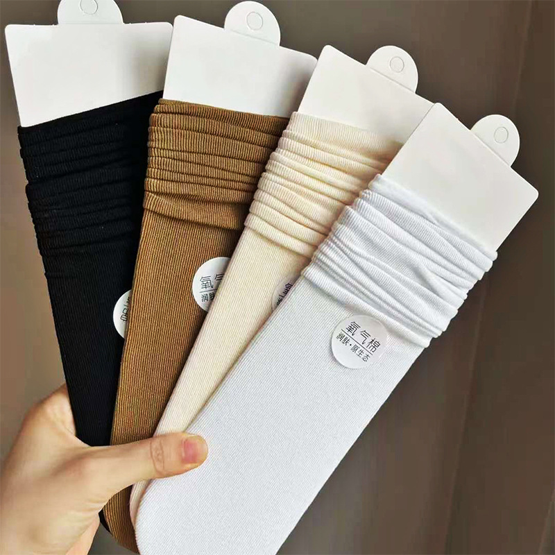 Oxygen Cotton Stacking Socks for Children Summer Thin Pure Color All-match Breathable Medium Tube Cute Ins Style Plastic Moonborn Socks Oxygen Cotton Stacking Socks for Children Summer Thin Pure Color All-match Breathable Medium Tube Cute Ins Style Plastic Moonborn Socks