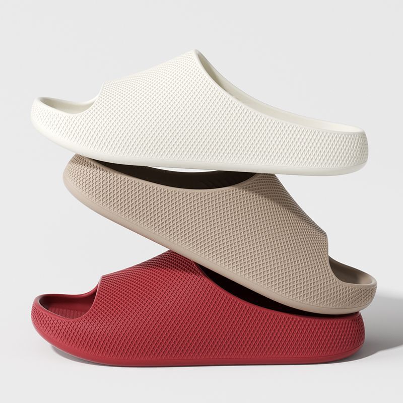 3D textured EVA material slippers, sporty and comfortable for home use, with a stepping-on-feces feeling, arch support, and comfortable for long-term wear, suitable for outdoor use