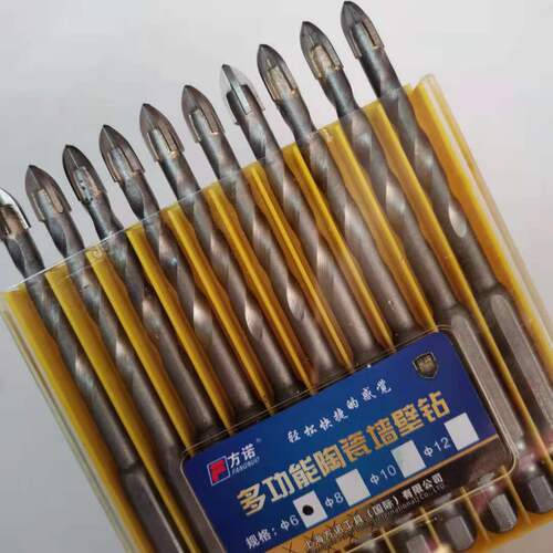 Fangnuo cross head ceramic drill bit tile wall marble multi-purpose hole opener hexagonal handle tile drill bit