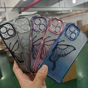 NEW NEW tPu Four-corner ELectroPLating SheLL L8 11P 12proMAX 13MINI, 14Pro 15Pro Protective Cover