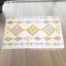 亚马逊外贸商超单针机簇绒脚垫厕所浴室洗手间门口吸水防滑地毯