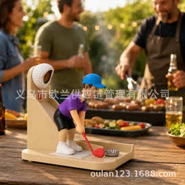 跨境新款Golf Bottle Opener 高尔夫开瓶器啤酒开瓶器打印玩具624