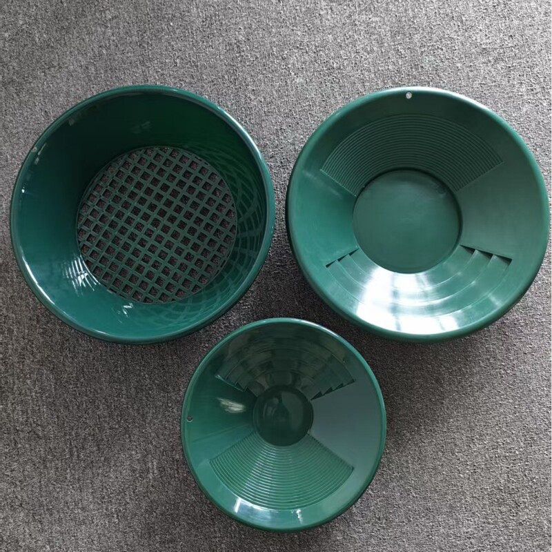 Factory Direct Sales, Own Mold, Double Chute Gold Panning Pan, Sieve, Three-In-One Set