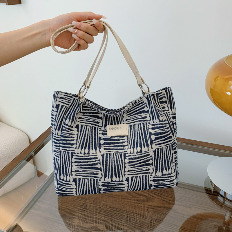 Bolsa de clase para estudiantes universitarios mujeres 2024 nueva moda mochila de viaje otoño gran capacidad rayas bolsa de mano