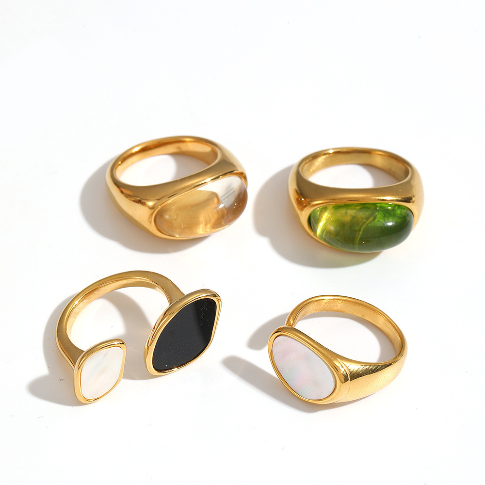 Stackable Minimalist Ring Set With Cubic Zirconia For Women_voghion.com