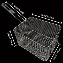 工厂直供81炸网筛网不锈钢炸篮电炸炉薯条10升炸锅方形密网超密篮