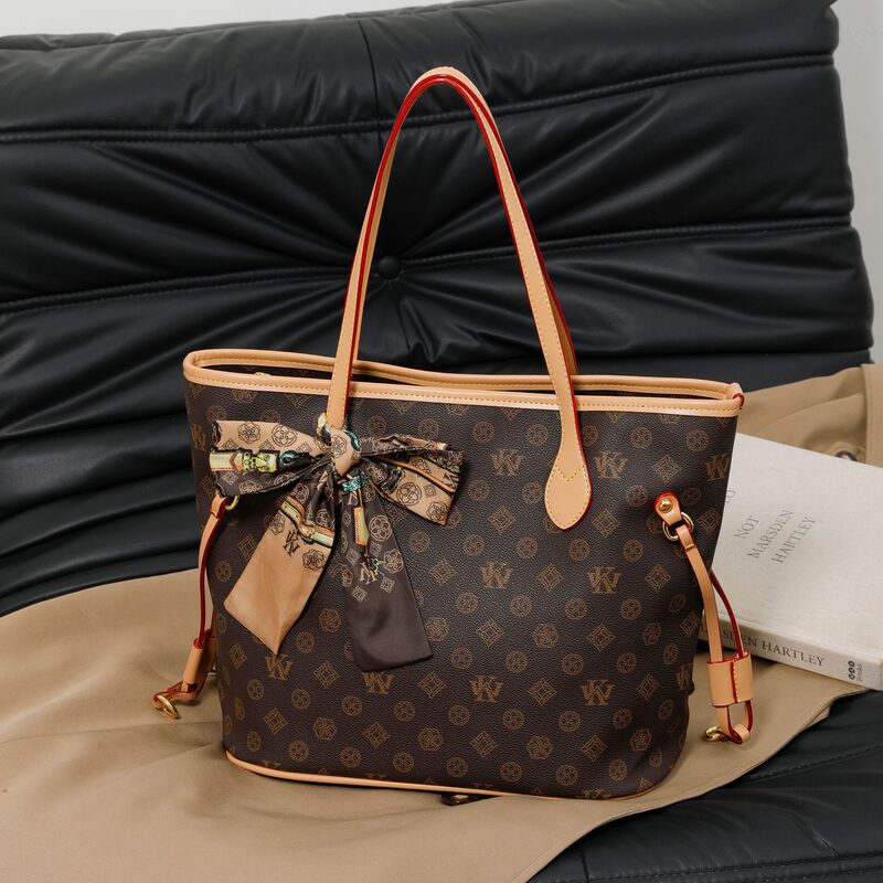 Retro Printed Tote Bag for Women 2025 Spring New Trendy Simple Large Capacity Work Commuter Ins Shoulder Bag Holder