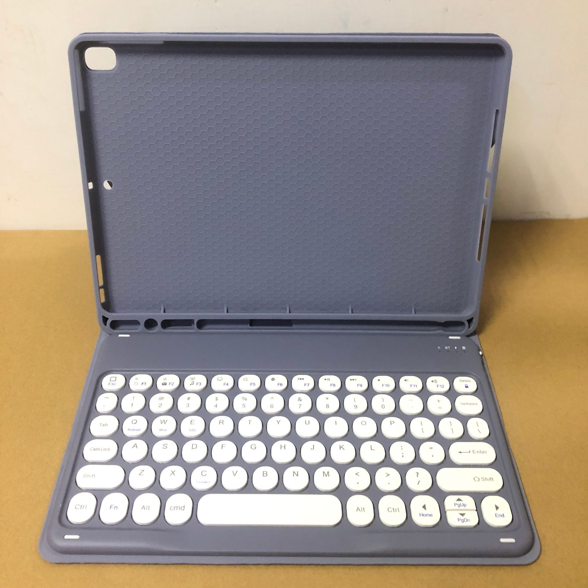 Funda protectora para teclado Bluetooth de 11 generaciones para iPad Funda de cuero para teclado táctil con tapa redonda pro11 magnética de 10,2 pulgadas