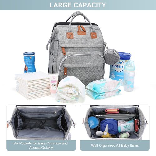 Cross-border TOP Mommy Bag New Foldable Baby Bed Mosquito Proof Dual Shoulder Backpack Stroller Large Capacity Maternity Bag