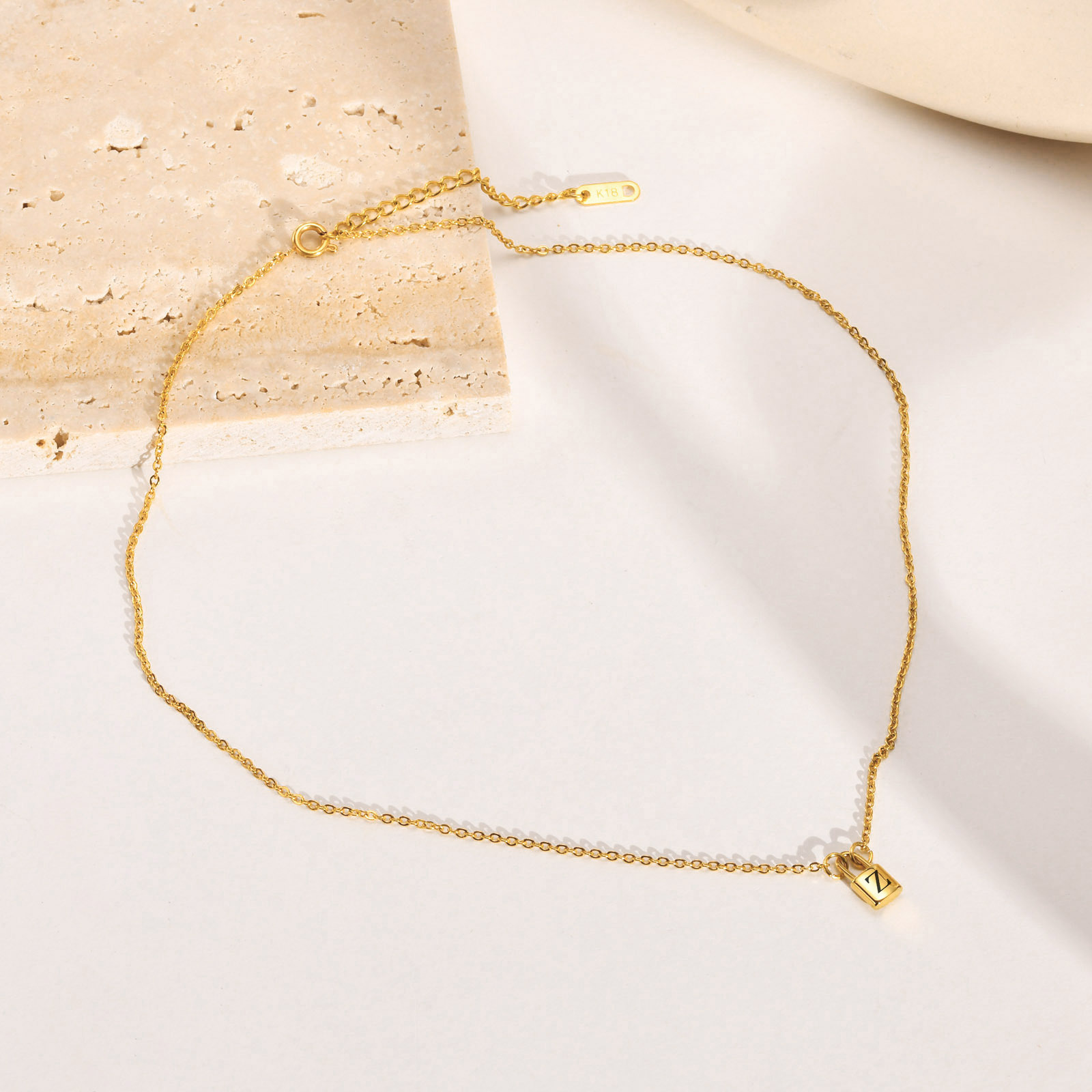 Fashion Letter Stainless Steel Plating Pendant Necklace 1 Piece