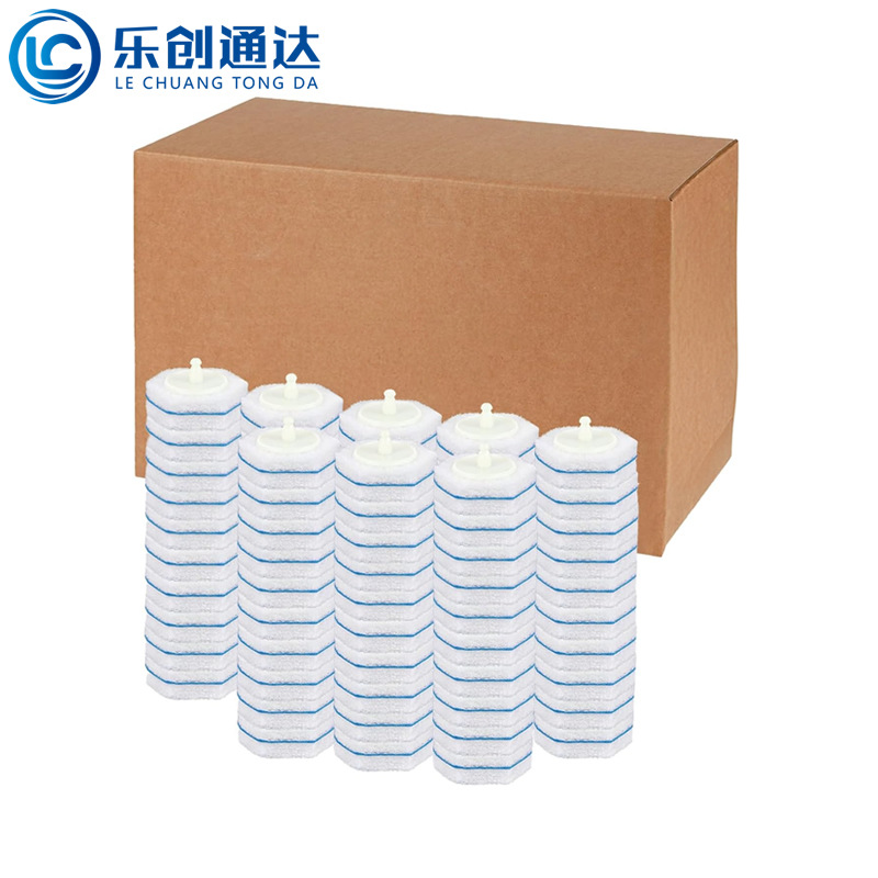 Disposable Toilet Brush Replacement Head, Super Easy-To-Use Toilet Brush with Dissolvable Fiber Cleaning Brush Head
