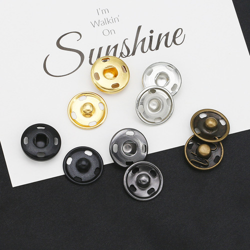 Wholesale round children's underwear concealed buttons, invisible hand-stitched metal snaps, clothes snap buttons, snap buttons