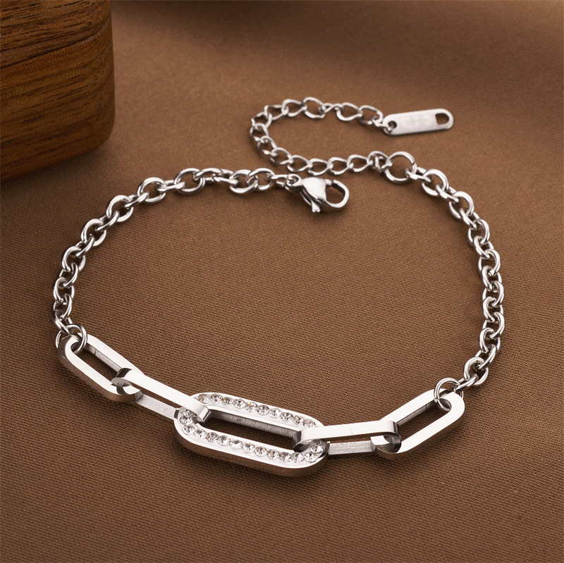 Joyas transfronterizas europeas y americanas Pulsera de acero de titanio de todo fósforo Versión coreana del temperamento bohemio Pulsera de acero de titanio que no se desvanece Joyería femenina