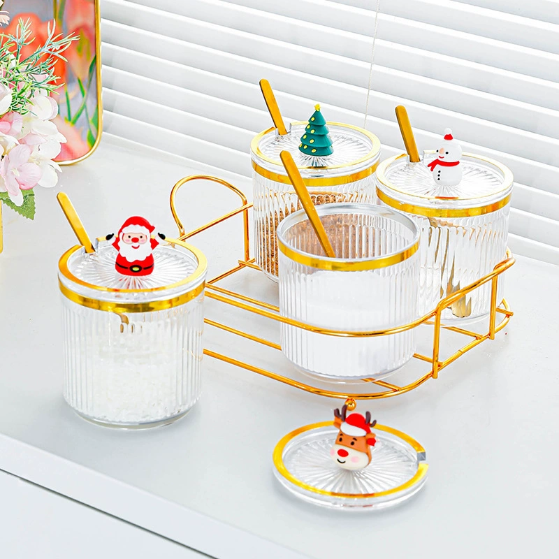 Seasoning box desktop home kitchen high-end new Santa seasoning bottle jar storage rack seasoning storage box