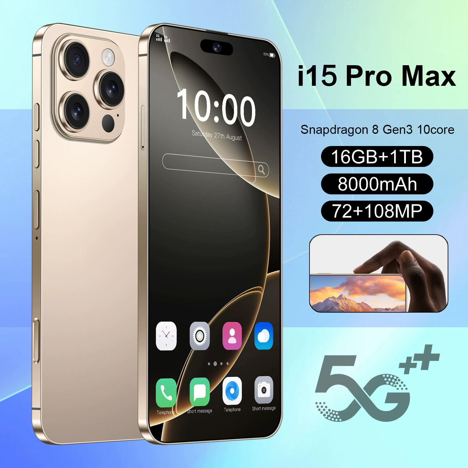 (Граница торговли), смартфон, intel core i15, 15promax, 16gb, Android, 6.8 дюйма