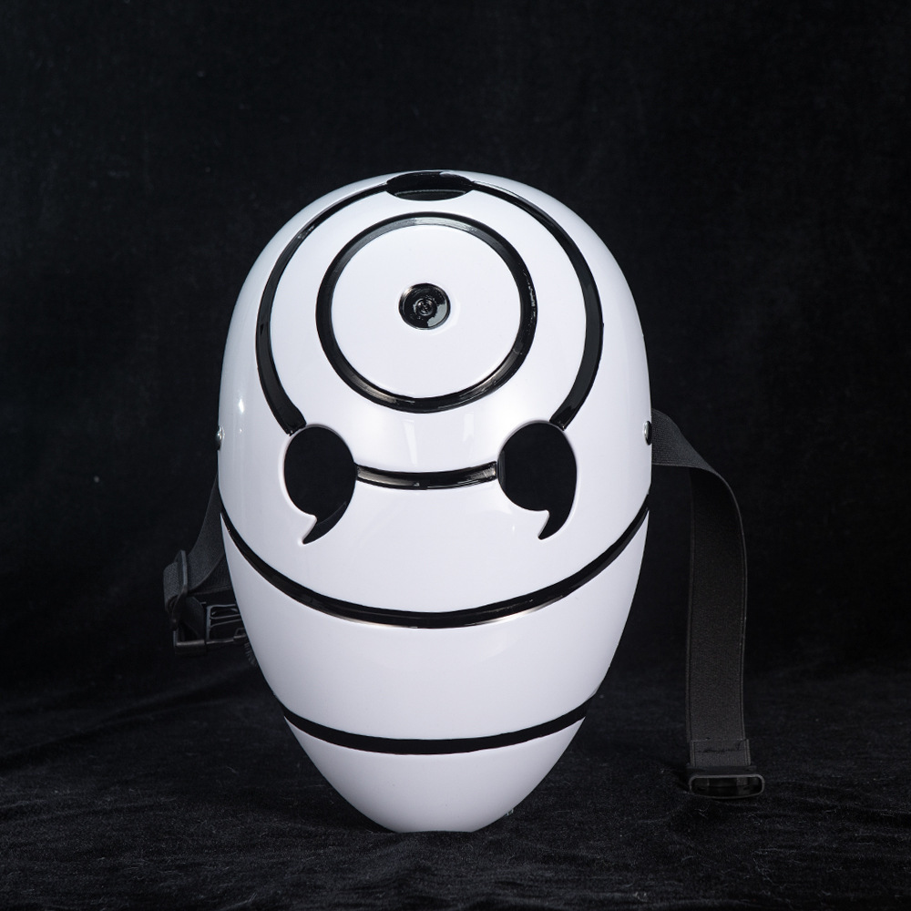 Máscara de Naruto brillante Uchiha con manchas de tierra A Fei escribe una máscara blanca de ojos de rueda cara completa cosplay cos
