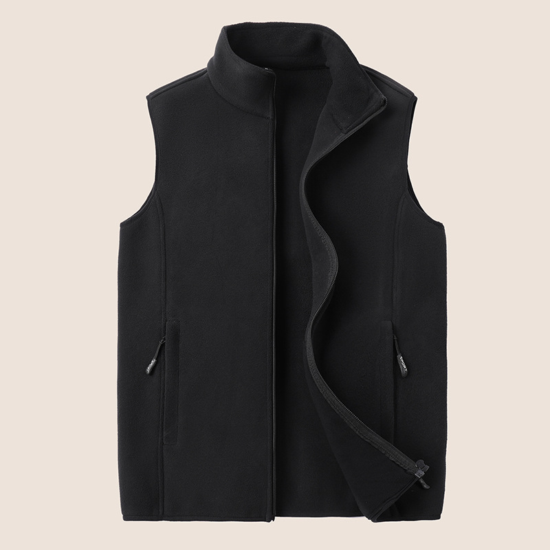 Vest Easy Large Autumn and winter Plush keep warm Sleeveless waistcoat Fleece vest Fleece Vest motion coat
