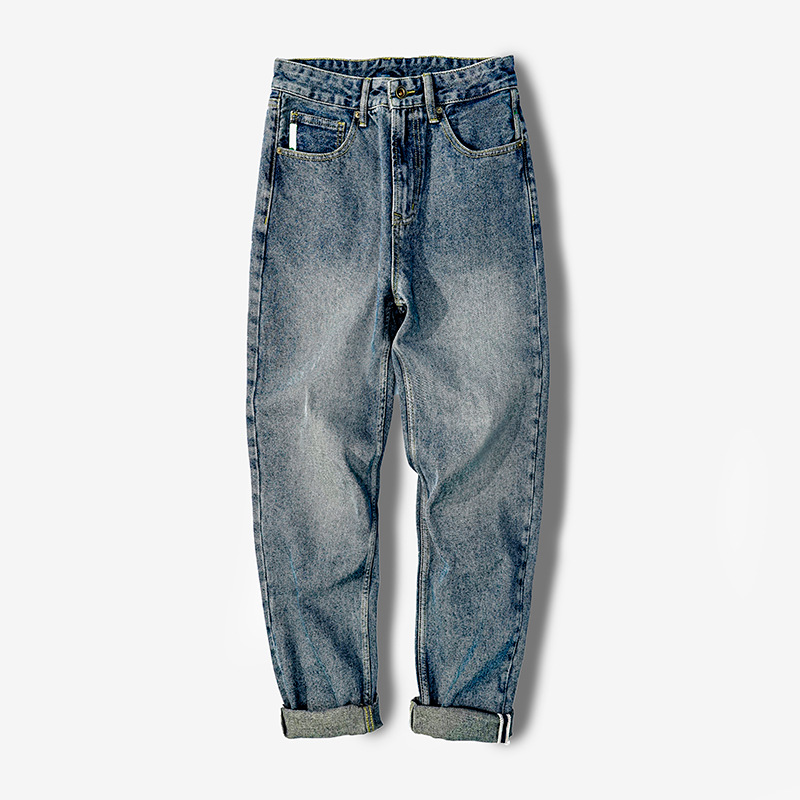 Zhang Jiani y Bai Yufan's Spring Festival Gala unisex jeans de pierna recta 2025 pantalones sueltos casuales de pierna ancha para todas las estaciones