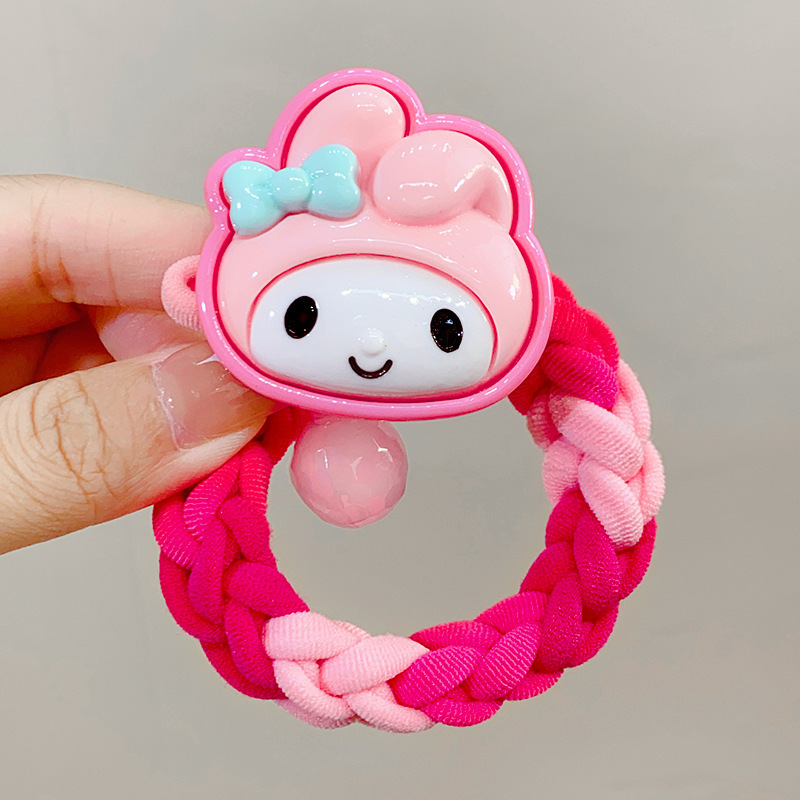 Linda de dibujos animados de Sanrio cuerda de pelo de las mujeres de alta elástico durable banda de goma corbata cabeza de bola de pelo Cola de Caballo banda de pelo cuerda de pelo
