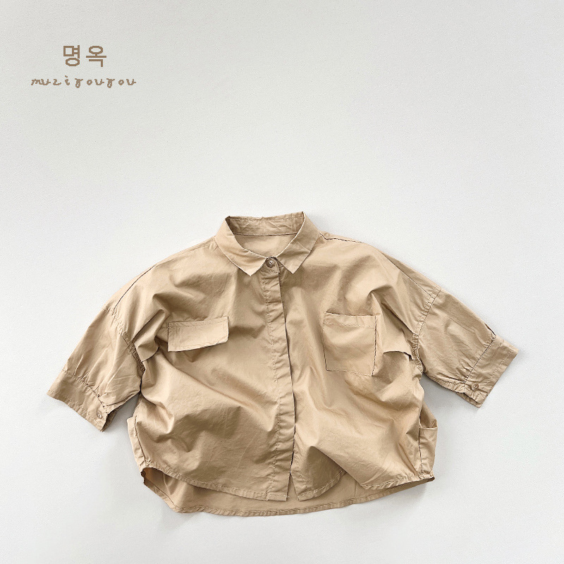 Camisa de longitud media para niños primavera y otoño nuevas niñas estilo coreano chaqueta mori suelta personalizada ropa para niños moda para bebés
