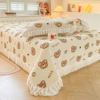 Milk velvet bed cover-letters bears