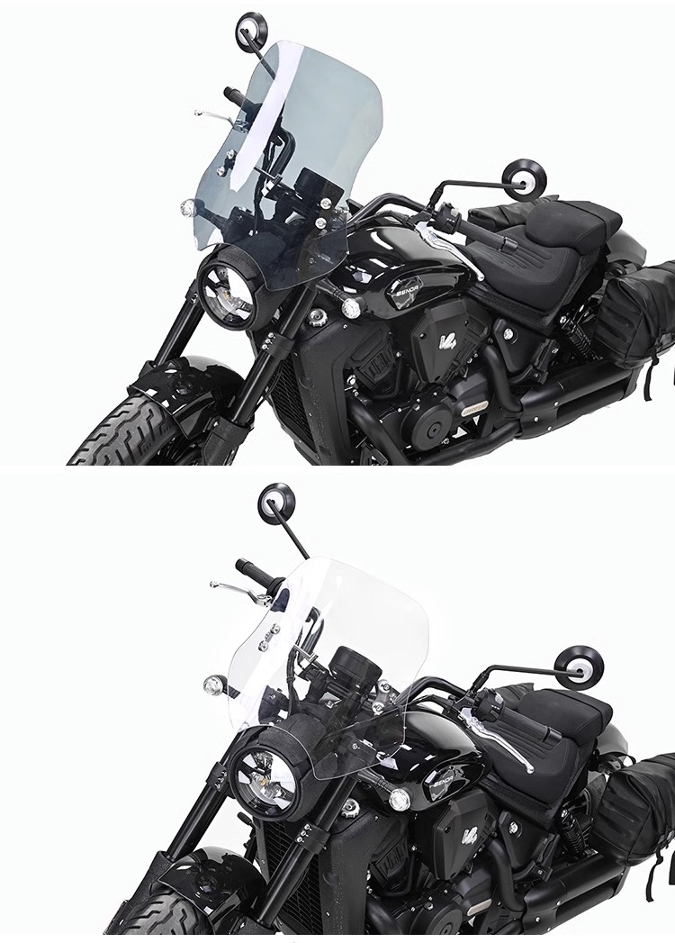 Muscle car Wolf suitable for Benda black flag 500 windshield windshield front wind baffle pedal modification adjustable Special