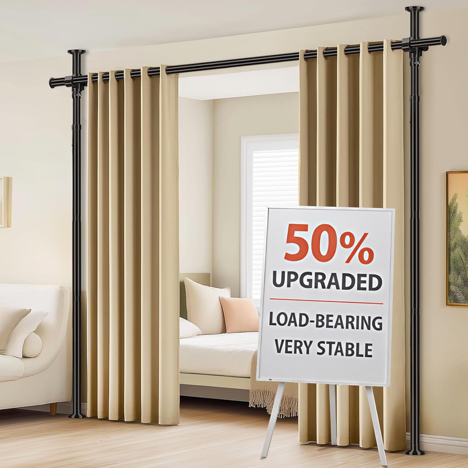 Cross-border screen partition for living room, turning one room into two, wall bed to block bedroom, floor-to-ceiling partition for rental housing