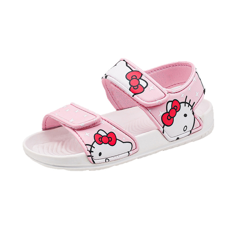 Zapatos de playa para niños, nuevo estilo, sandalias con luces y velcro para niños, zapatos de bebé a la moda con velcro.