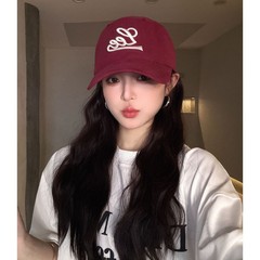 韩版春新款字母刺绣棒球帽女2025年宽帽檐大脸显脸小软顶鸭舌帽子