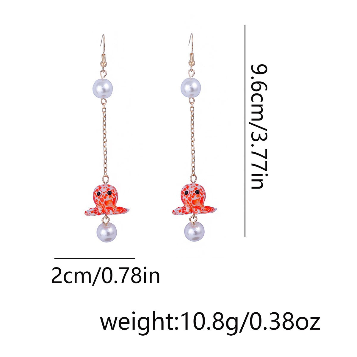 Animal/Zodiac, Octopus Pattern 1 Pair Cute Marine Style Animal/Zodiac Octopus Zinc Alloy Drop Earrings