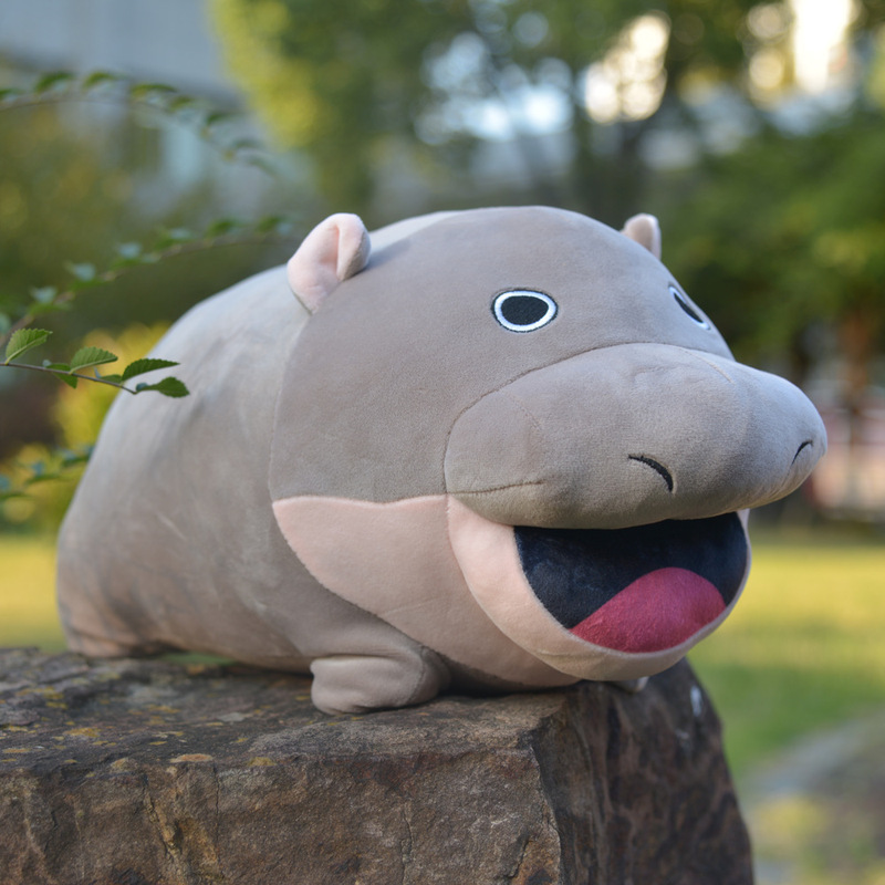 Cross-border moo deng plush bounce pig cute dwarf big mouth ha ha laugh hippo plush home slippers