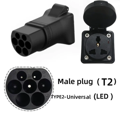 EV şarj adapterləri, Standard Charging Pile Type2 Conversion - gb-public-discharge-with-light-multi-function-n